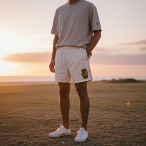 Champion White Athletic Men's Shorts